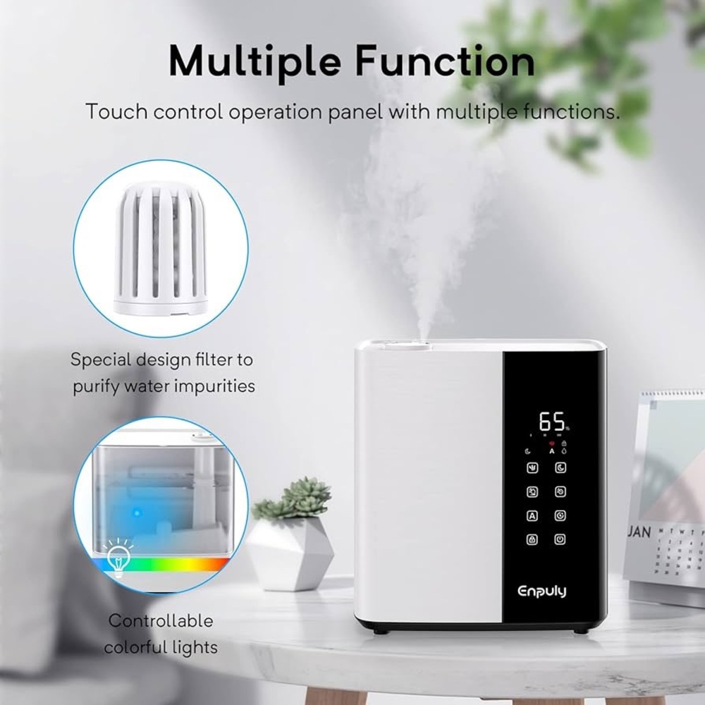 5L Warm and Cool Mist Humidifier for Bedroom/Large Rooms, Max 550ml/h - Picture 6 of 7
